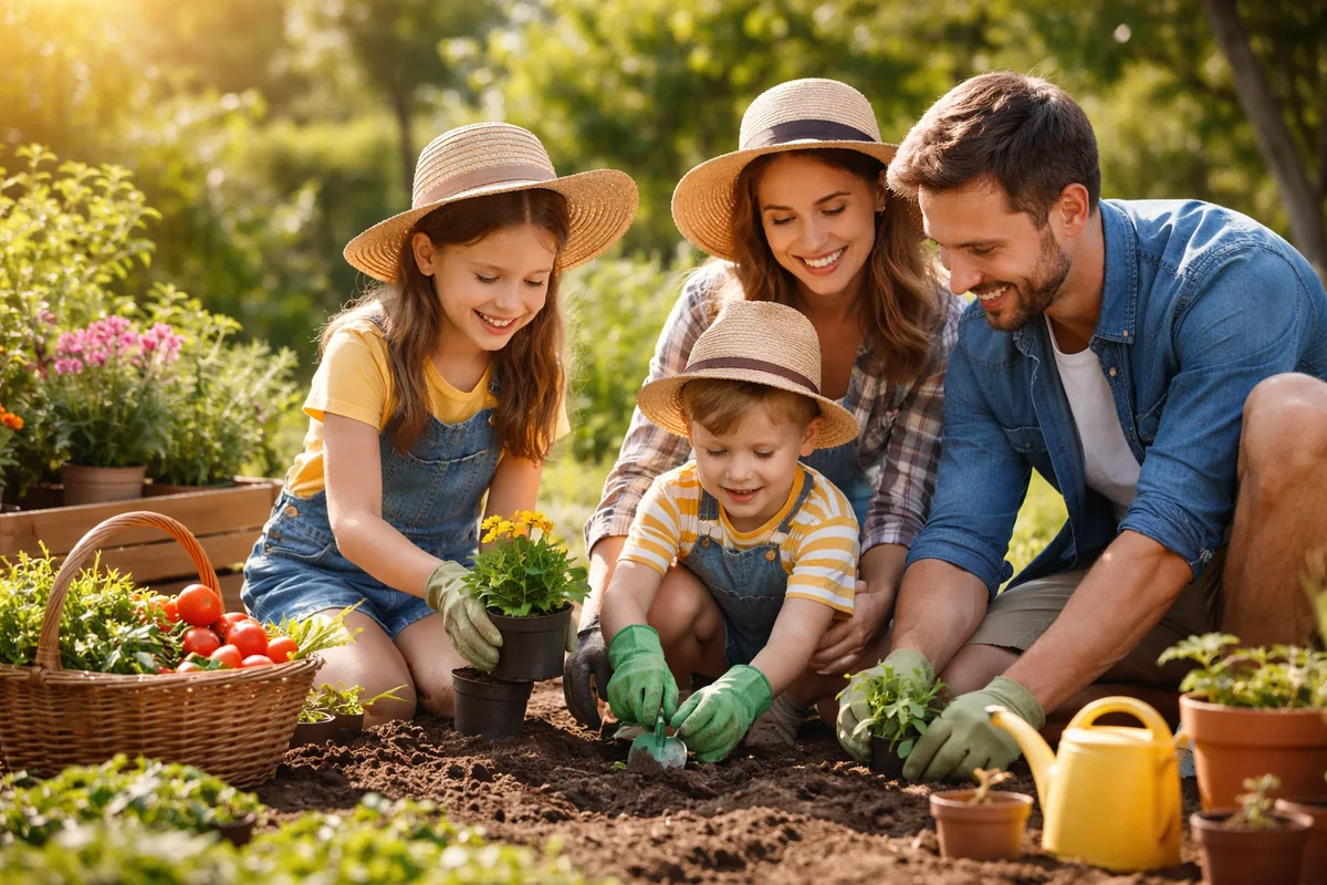 Découvrir les bienfaits du jardinage en famille